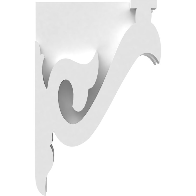 Corbeau en PVC de qualité architecturale Florence, H 7 po x l 4,5 po x P 1,875 po