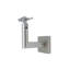 Glass Mount Handrail Bracket with Square Rose and Curved Plate-70705771