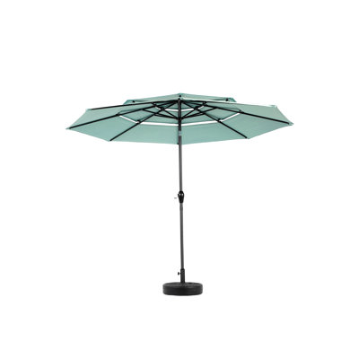 Parasol en aluminium à 3 niveaux à inclinaison automatique à 3 niveaux et parasol pour terrasse de table de marché (base non incluse)