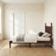 Lit plateforme simple en bois-375844207