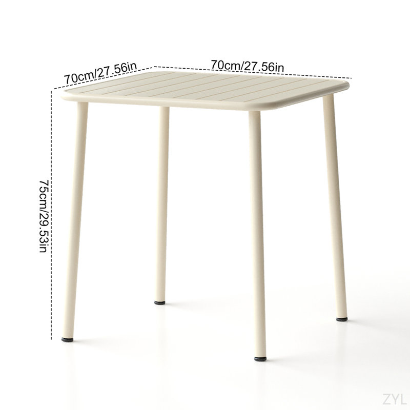 Table de salle à manger d'extérieur Sera, Blanc