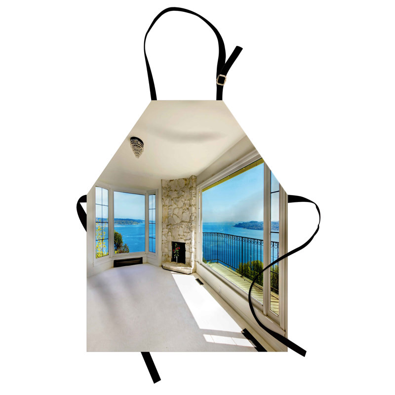 Tablier East Urban Home Modern unisexe, vue sur la nature océan, taille adulte