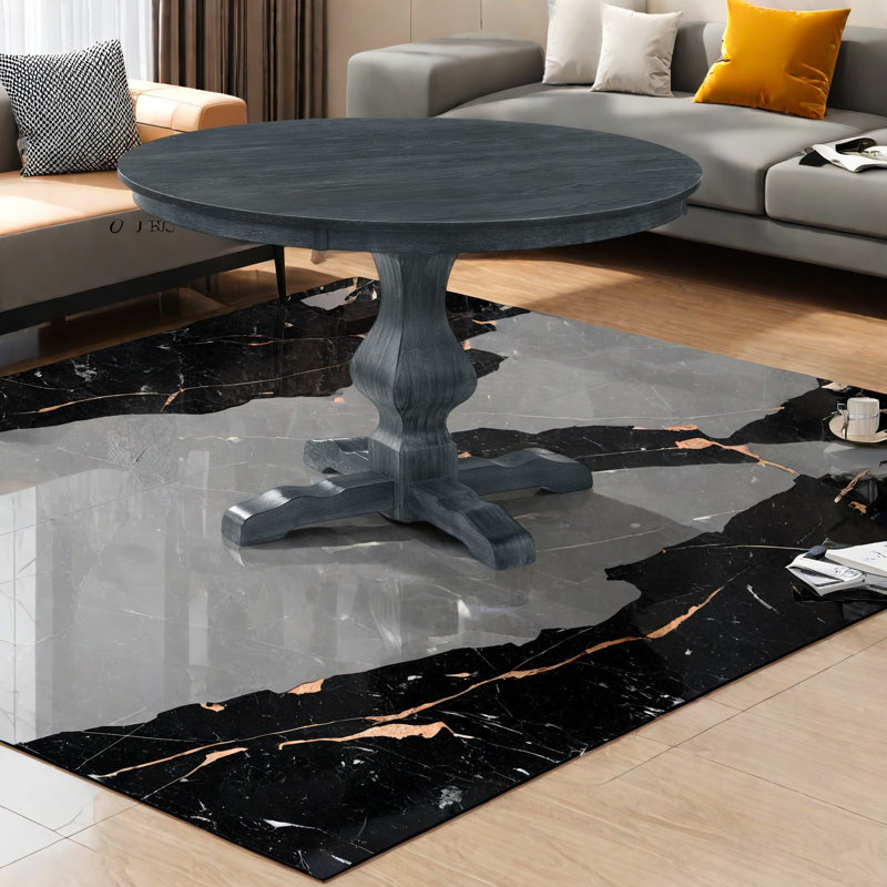 Tables de salle à manger rustiques en bois gris anthracite pour la décoration intérieure