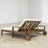 Quilliams 55.27'' Wide Straight Acacia Patio Daybed with Cushions-1401190740