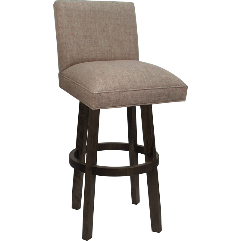 Basin , Beige Seat/Dark Walnut Frame