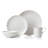 French Perle Scallop White Scallop 4-Piece Place Setting