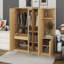 Armoire 4 portes avec tablettes, tiroirs et miroir pleine grandeur-444108927