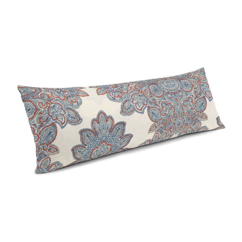 Baroque Lumbar Pillow Cover & Insert, Green, 14" x 36"