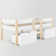 Babin Children's bed with drawer and fall protection, solid pine wood, white and oak