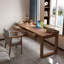 Bureau rectangulaire en bois massif avec tiroirs Walnut-379758447