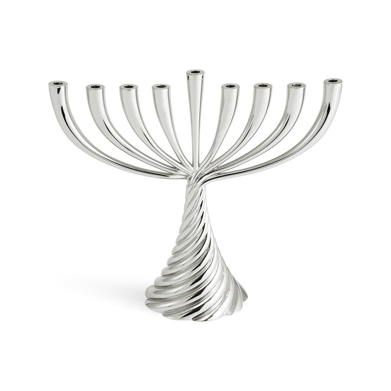 Twist Menorah, Silver