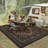 Outdoor Rug, Reversible Patio Rug, Large Vintage Medallion RV Camping Carpet, Waterproof Indoor Outdoor Plastic Straw Mat for Deck, Picnic, Beach, Pool, Garden-117521586-117521588