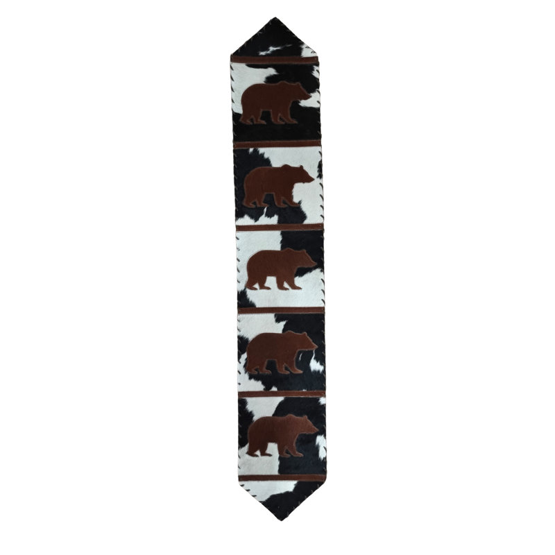 Chemin de table Bear, L 96 po x P 12 po, Noir/brun/blanc
