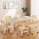 Ensemble de table et 6 chaises pour enfants, ensemble de table et de chaises pour tout-petits à hauteur réglable