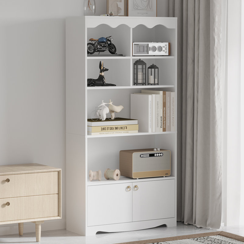 5 Tier Open Bookcase And Bookshelf, 63 In, White