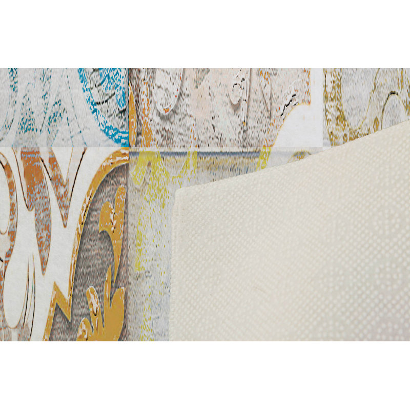 Elegant Hall Carpet, 3D Digital Print Design, 3.9 x 4.9 ft | 100% Polyester, Antibacterial, Non-Slip PVC Dot Underside, Pile Height: 0.04 in, Machine Washable, Perfect for Living Room & Entryway Decor