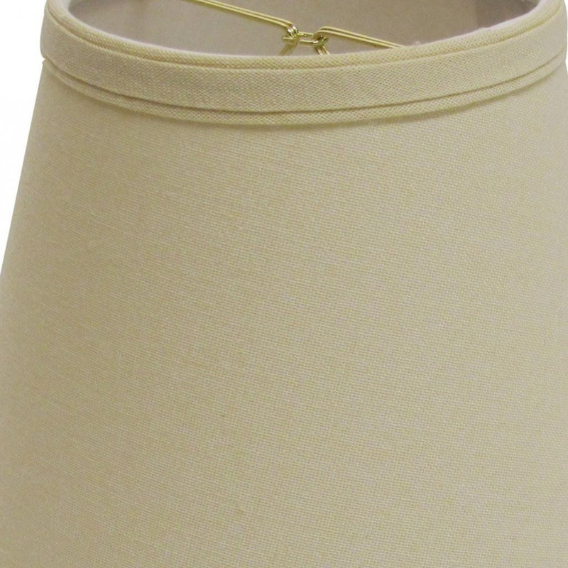 Abat-jour incliné en lin Parchment Empire, Beige, H 13 po x l 18 po x P 18 po
