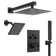 Thermostatic Shower Faucet 12" High-Pressure Dual Showerheads with Handheld Shower