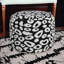 Pouf rond 18 po à imprimé animal