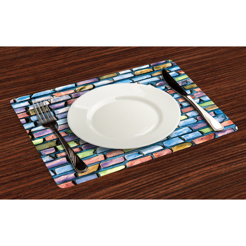 Polyester Abstract Rectangle Placemat