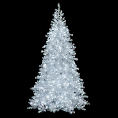 The Holiday Aisle® White Iridescent Spruce Artificial Pre-Lit Christmas Tree