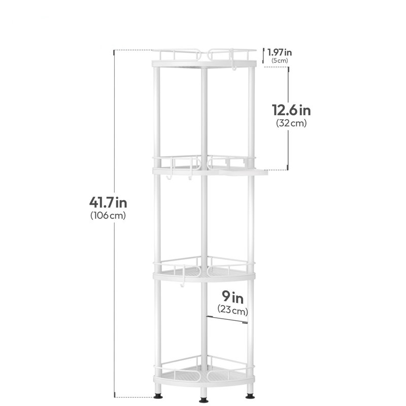 Stainless Steel Shower Caddy, White