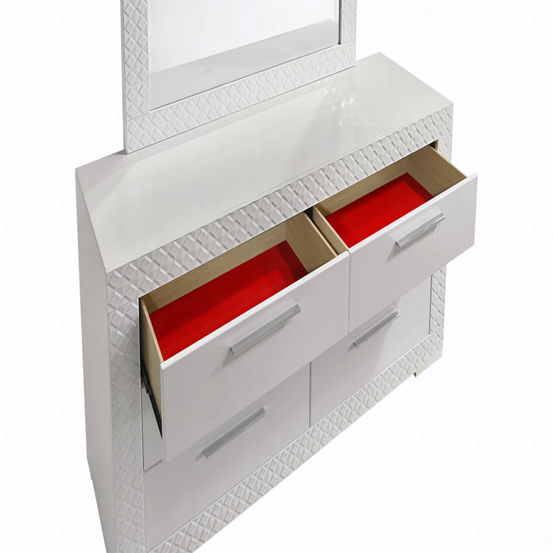 Commode 6 tiroirs, fabrication en bois de style moderne