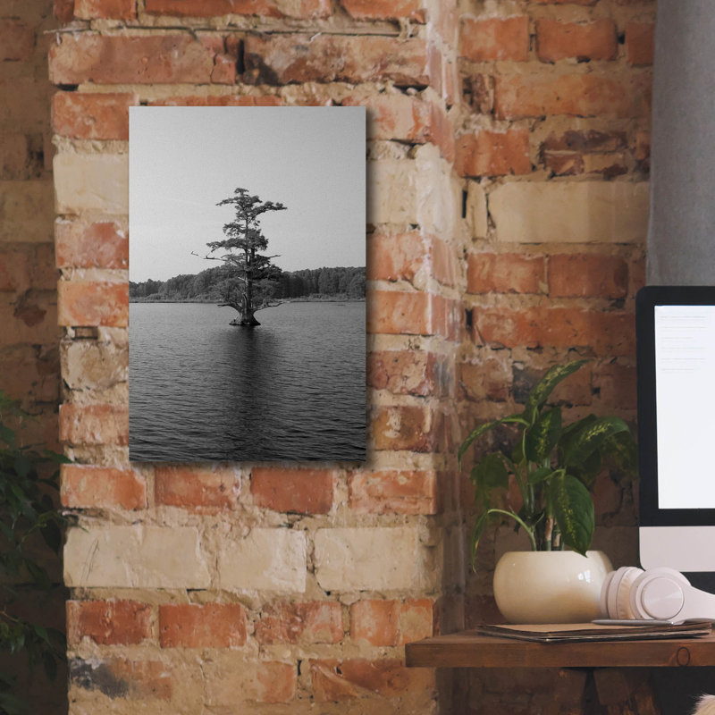 «Riverscape 1» par Alicia Ludwig, art mural sur toile, H 18 po x l 12 po x P 0,75 po