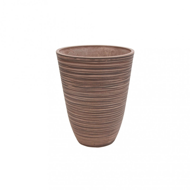 Amirjon Synthetic Fiber Floor Vase, 33cm H x 26cm W x 26cm D, Taupe