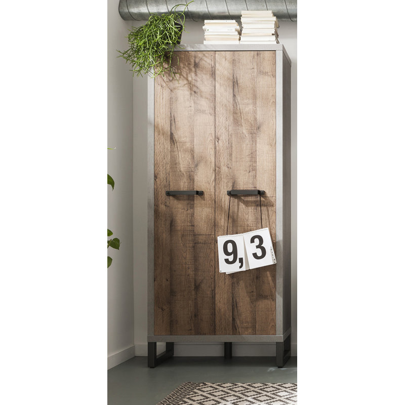 Clovill 2 Door Manufactured Wood Wardrobe