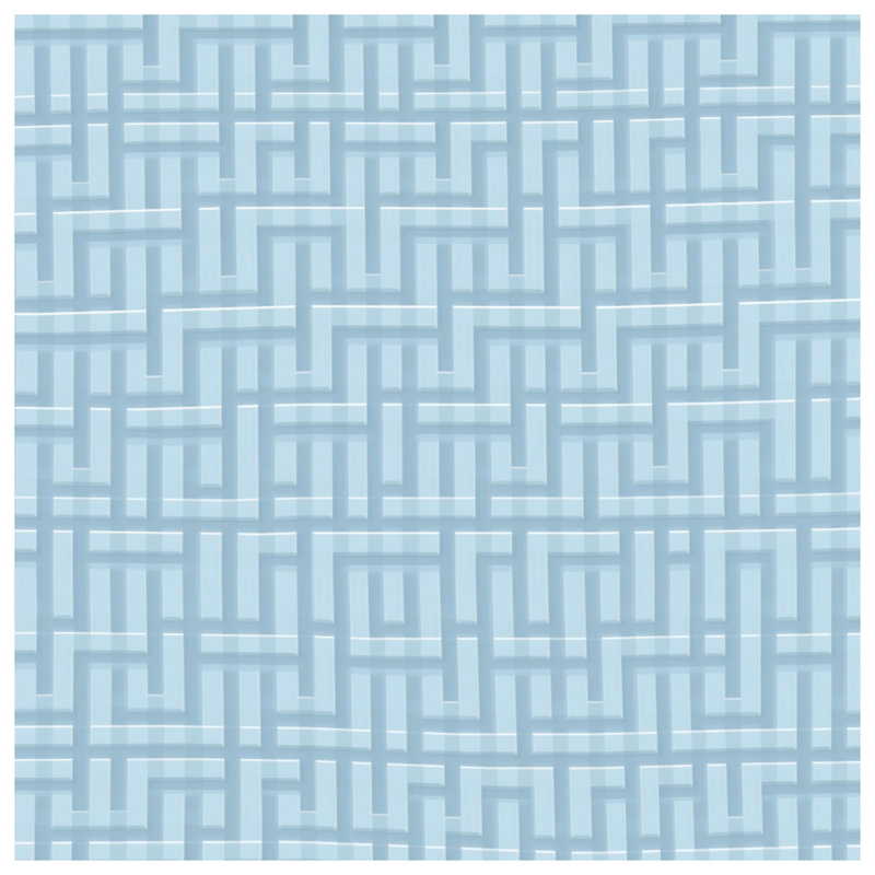 Blue Maze Pattern Shower Curtains Extra Long, 70in W x 72in H