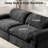 Modern Oversized 114-inch Corduroy Lazy Cloud Compression Sofa with Pillow Armrest Design-1150695726