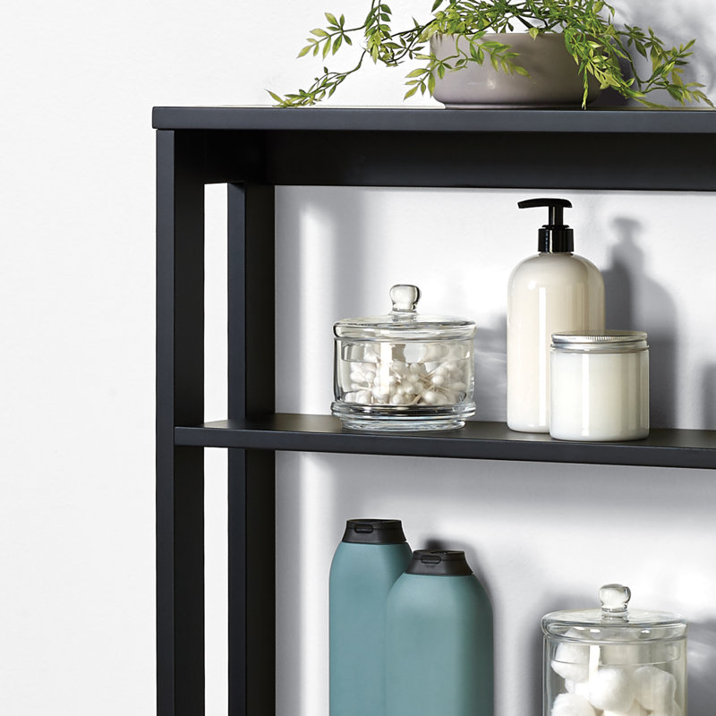 Latisia 3 Piece Tiered Shelf, Black
