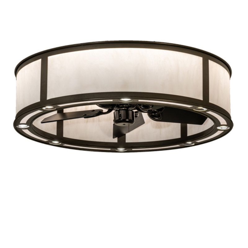 Smythe Craftsman LED Downrod Flush Mount Ceiling Fan