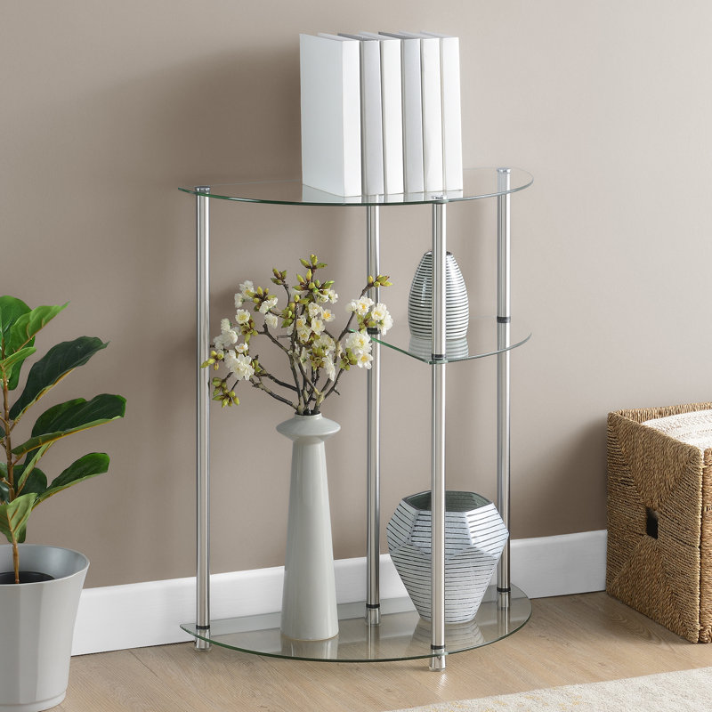 Beckett 23" W 3 Tier Glass Entryway Table