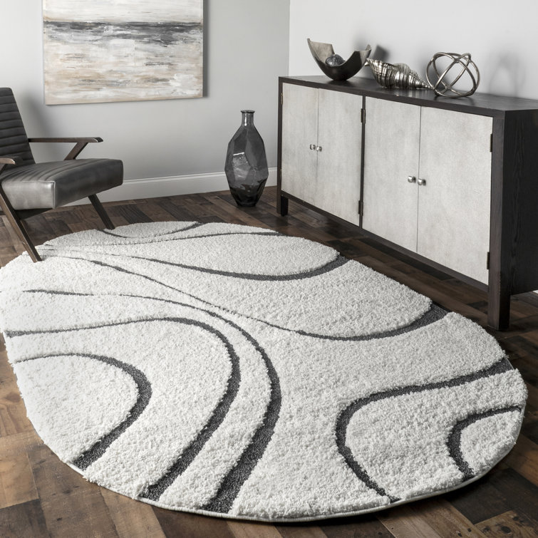 Lantilly Modern Performance Shag Beige Rug