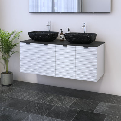 Karaya 47.2'' Double Bathroom Vanity with Top