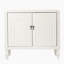 Antique White Double-Door Accent Cabinet