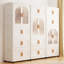 Compartiments de rangement, garde-robe pliable de 25,6 po de largeur mesurant 25,6 po x 14,6 po x 51,2 po avec porte magnétique, armoire de rangement mobile en plastique (comprend une section garde-robe, deux boîtes pliantes, dix crochets et quatre crochets)