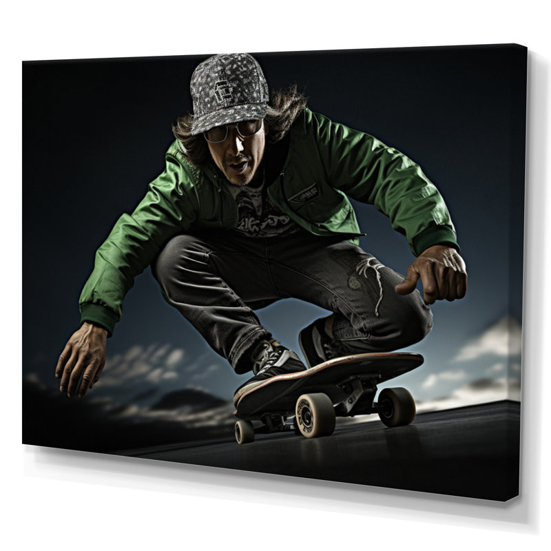 Skateboard Chronicles II - Imprimé, H 12 po x l 20 po x P 1 po, Toile tendue