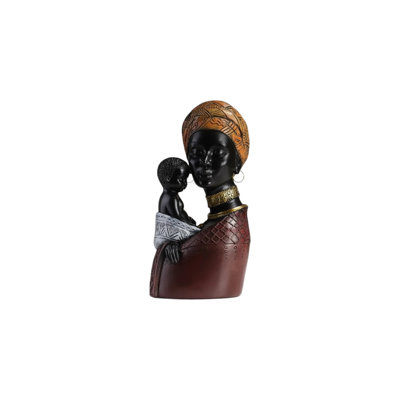African Motherhood Statue For Home Office Décor