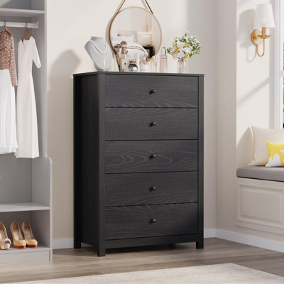 5 Drawer Dresser for Bedroom, Modern Wood Storage Chest with Deep Drawers