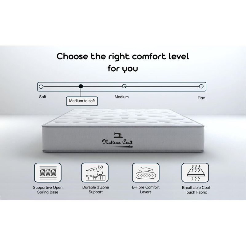 Cloud Memory Foam Open Spring Mattress, Double (4'6)