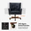 Chaise de bureau pivotante en cuir Meroy-2067271348