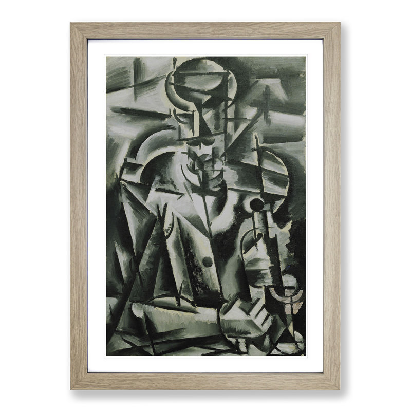Pijak by Josef Capek - Framed Print, 36cm H x 27cm W x 2cm D, Oak Framed