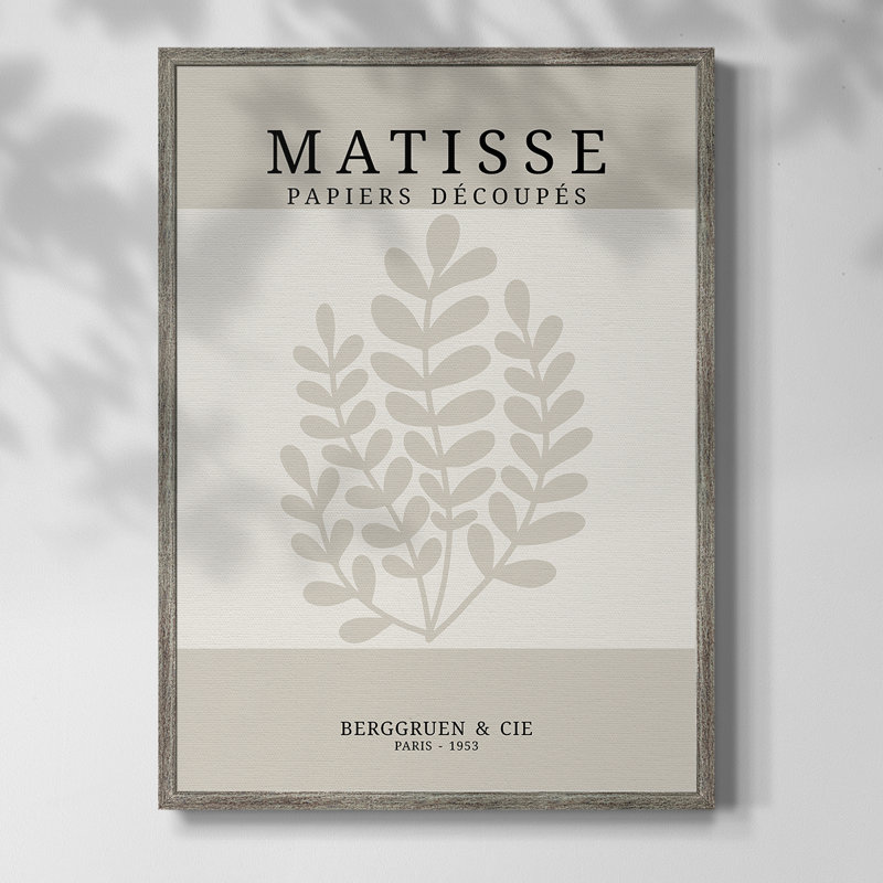 Matisse CDXVI, reproduction d'art encadrée - bois massif, H 30 po x l 24 po