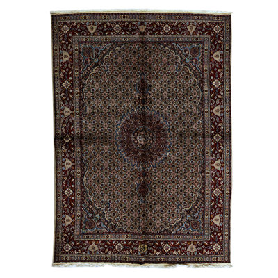 Hand-Knotted High-Quality Brown and Blue Runner