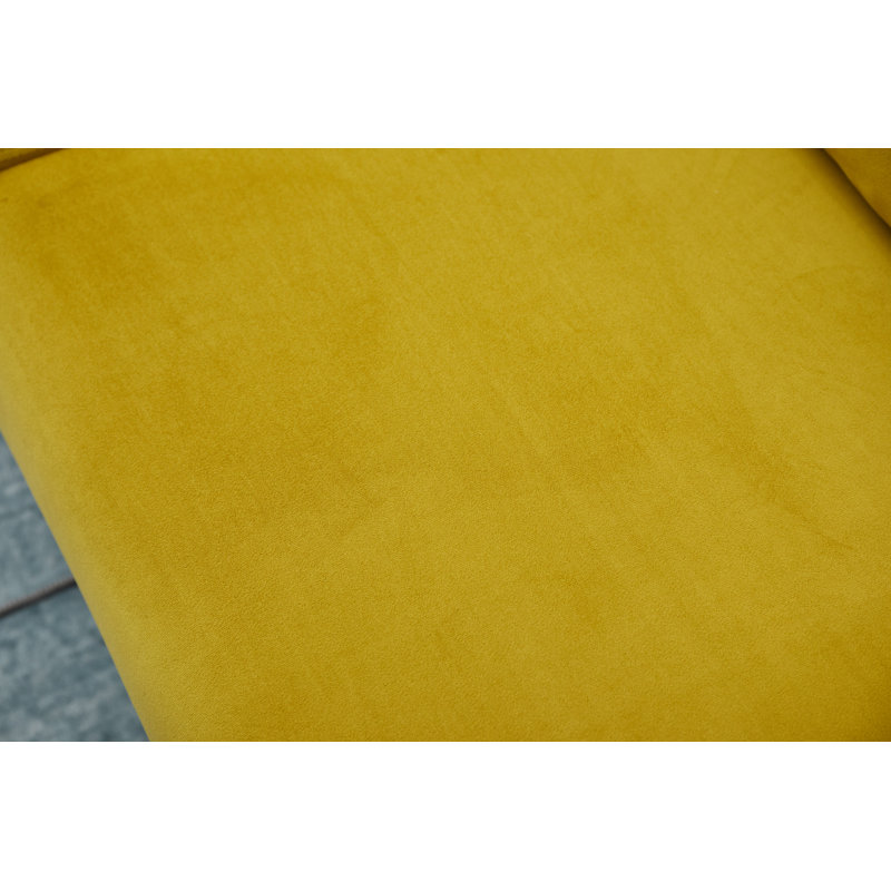Emteas 57.3'' Velvet Loveseat, Goldenrod Velvet, 34" H x 57.3" W x 32" D