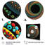 Iridiscdent Pointillism Spiral Turquoise Shades I - reproduction sur toile-1870963092-1870963093