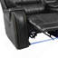 Ensemble de canapé modulaire inclinable manuel L 113,5 po avec canapé à mouvement symétrique en L avec boîtes de rangement, 4 porte-gobelets et bande lumineuse à DEL pour le salon